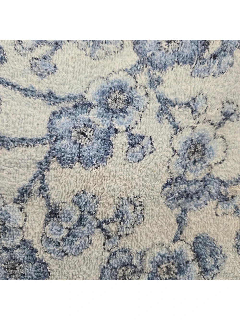 Stevens Blue Cherry Blossom Cotton Bath Towel Made in USA 22